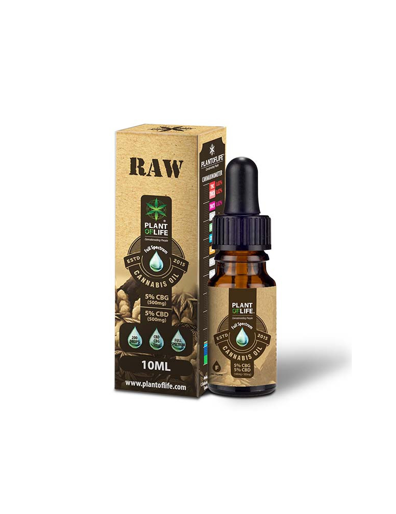 10% Raw olej CBD + CBG/CBGa